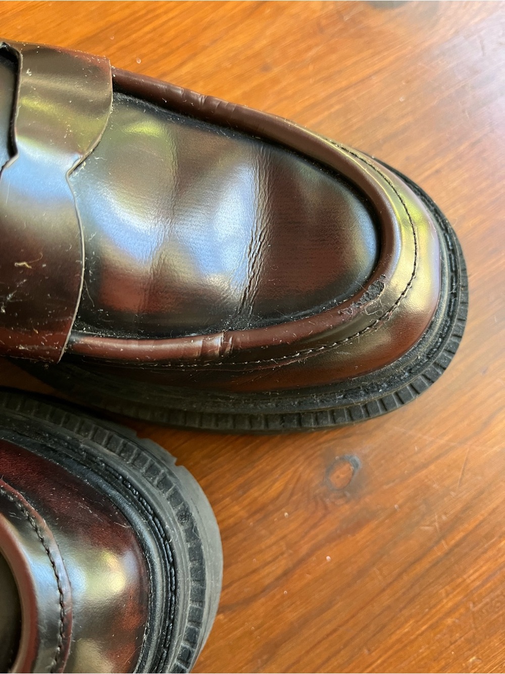 Chunky Lug Sole Penny Loafers in Dark Brown - Picture 5 of 6